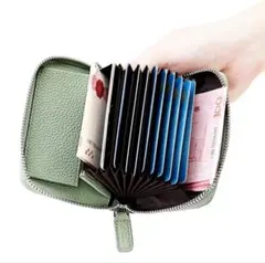 カードケース じゃばら ミニ財布　探しやすい　くすみカラー　小銭入れ　ピンク