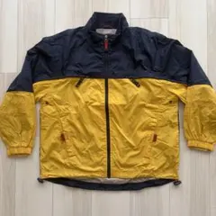 【GAP KIDS】イエロー×ネイビー ツートンカラーナイロンジャケット Lのサムネイル