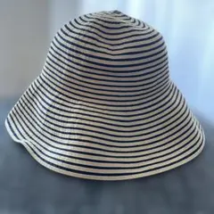 ストライプ柄 コットン バケットハット57.5cm