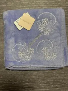 JILL STUART 薄紫 花刺繍 ハンカチ