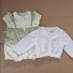 Bebe べべ ベビー服 ロンパースカーディガン セットのサムネイル