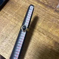 黒い金属リング 約11号