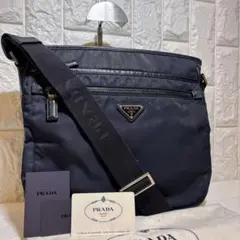 ✳︎良品✳︎PRADA ショルダーバッグ 三角ロゴ サコッシュ ブラック