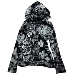 bernings sho ジップパーカー　平成　y2k archive 00s 00s y2k BERNINGS SHO 全面プリント パーカー グランジ コア - メルカリ