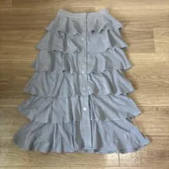 【FUR FUR】フリルロングスカート