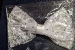 レースリボンヘアアクセサリー ホワイト・ピンク