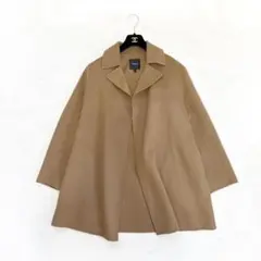 Theory セオリー ダブルフェイス オープンコート カシミヤ混 キャメル P