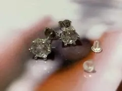 歳末大売出モアサナイト 一粒ダイヤモンド ６爪スタッドピアスシルバー925 6㎜