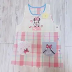 ミニーマウス♡チェック柄エプロン　M-L 保育士