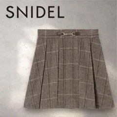 SNIDEL ボックスプリーツミニスカート チェック　スナイデル　サイズO