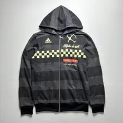 Vintage adidas パーカー ジップアップ y2k パンク