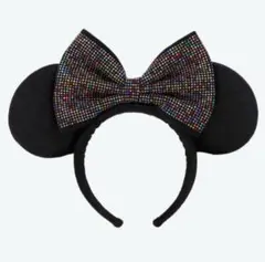 ミニー耳カチューシャ ビーズリボン付き