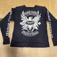VANSON 長袖カットソー イーグルロゴ ブラックのサムネイル