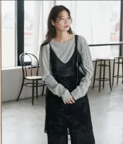 Kastane 【前後2WAY】フラワーレースミニワンピース