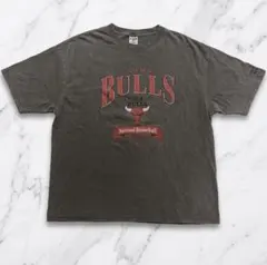 シカゴ・ブルズ 半袖 Tシャツ ヴィンテージ加工 NBA グレー Y2K