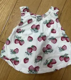 OFF 2 KIDS いちご柄 ノースリーブ ワンピース 80