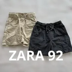 ZARA ハーフパンツ　92 2点セット