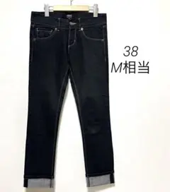 OZOC オゾック ストレッチスキニーデニムパンツ ジーンズ 38 M 濃紺のサムネイル