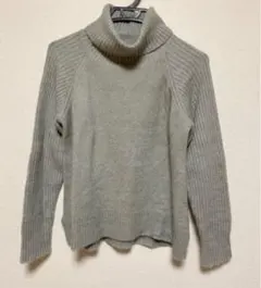 【新品】earth タートルネック　ニット　グレー