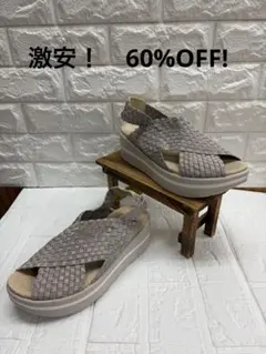 Gomu56 ゴムゴム メッシュサンダル 厚底 Lサイズのサムネイル
