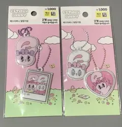 エスターバニー　韓国ダイソー　キーホルダー　２個セット　キーリング