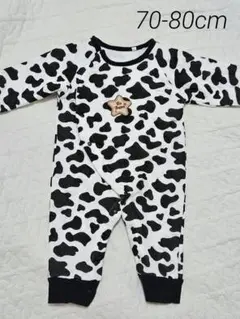 牛柄ロンパース 70-80cm