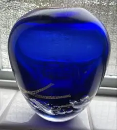 ガラス 橋村大作 橋村野美知 青 空 置物 ガラス玉 工芸品 ガラス 橋村大作 橋村野美知 青 空 置物 ガラス玉 工芸品 - メルカリ