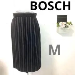 ★美品A★ BOSCH タイトスカート ストライプ タック 濃紺 38のサムネイル