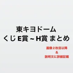 東キヨドーム　グッズ　くじ