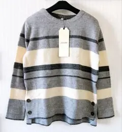 《新品・未使用・タグ付き》 レディース☆ニットセーター 長袖 グレー Mサイズ