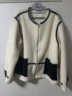 DISCOVERED ノーカラーボアブルゾン STUDIOUS ボアジャケット