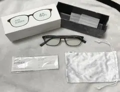 JINS SCREEN ブルーライトカットメガネ 40% 度なし マットブラウン