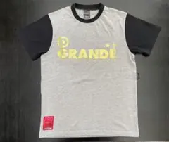 GRANDE グランデ フットボール Tシャツ M グレー×黒 金プリントのサムネイル