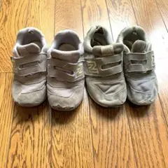 New Balance スニーカー パープル15cm　グレー 16.5cm