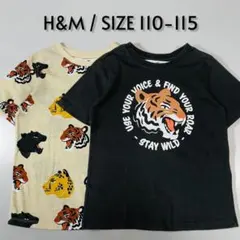 H&M エイチアンドエム キッズTシャツ 2枚セット 110-115【641】のサムネイル