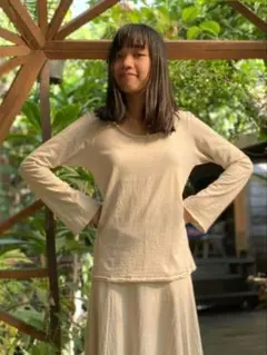 【ラスト1枚‼️】Payaka フレアースリーブ長袖きなり②