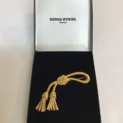 【未使用品】SONIA RYKIEL タッセルフリンジブローチ ゴールド 箱付きのサムネイル