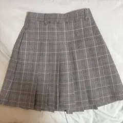 Honeys ハニーズ　プリーツスカート　チェック　グレー　制服スカートのサムネイル