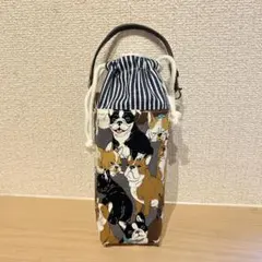 ハンドメイド　かわいいワンちゃん柄の ペットボトルカバー（保温保冷）