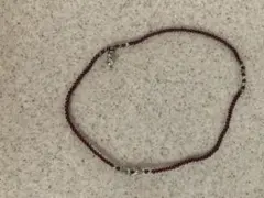 天然石ガーネットビーズの二重巻きブレスレット