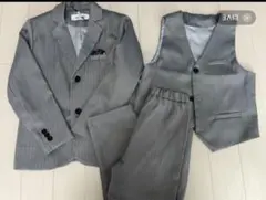 フォーマルスーツ セット 140 グレー 入学式　入園式　卒園式　発表会