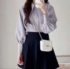 GRL グレイル ビックカラー ボリュームスリーブ ブラウス シャツ