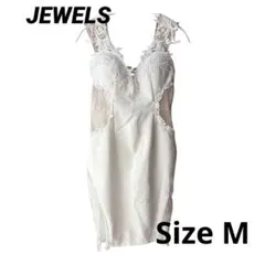 JEWELS ホワイト タイトドレス M