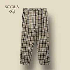 2683　【SOYOUS】　ボトムス　イージーパンツ　チェック　XS　ラクチンのサムネイル