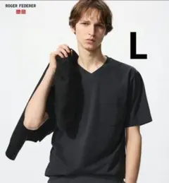 ユニクロ　ロジャーフェデラー　エアリズムコットンTシャツ