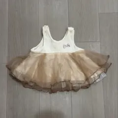 チュールスカート付き ノースリーブワンピースのサムネイル