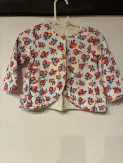 いちご柄 リバーシブル　カーディガン 80 WILLMERY