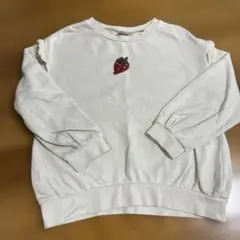 プティマイン　いちご　トレーナー　スウェット　ベージュ　120