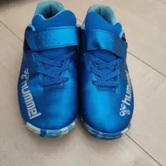 21cm hummel 青 サッカーシューズ ベルクロフットサル