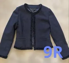 ツイードジャケット ネイビー　9R